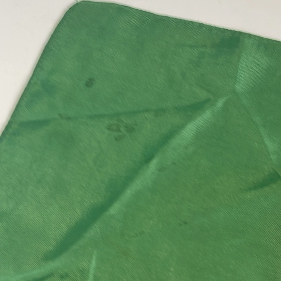 Olivia Rosselli Abstract Bird Scarf, Vintage Green Square Scarf Made in Italy. - Picture 5 of 8